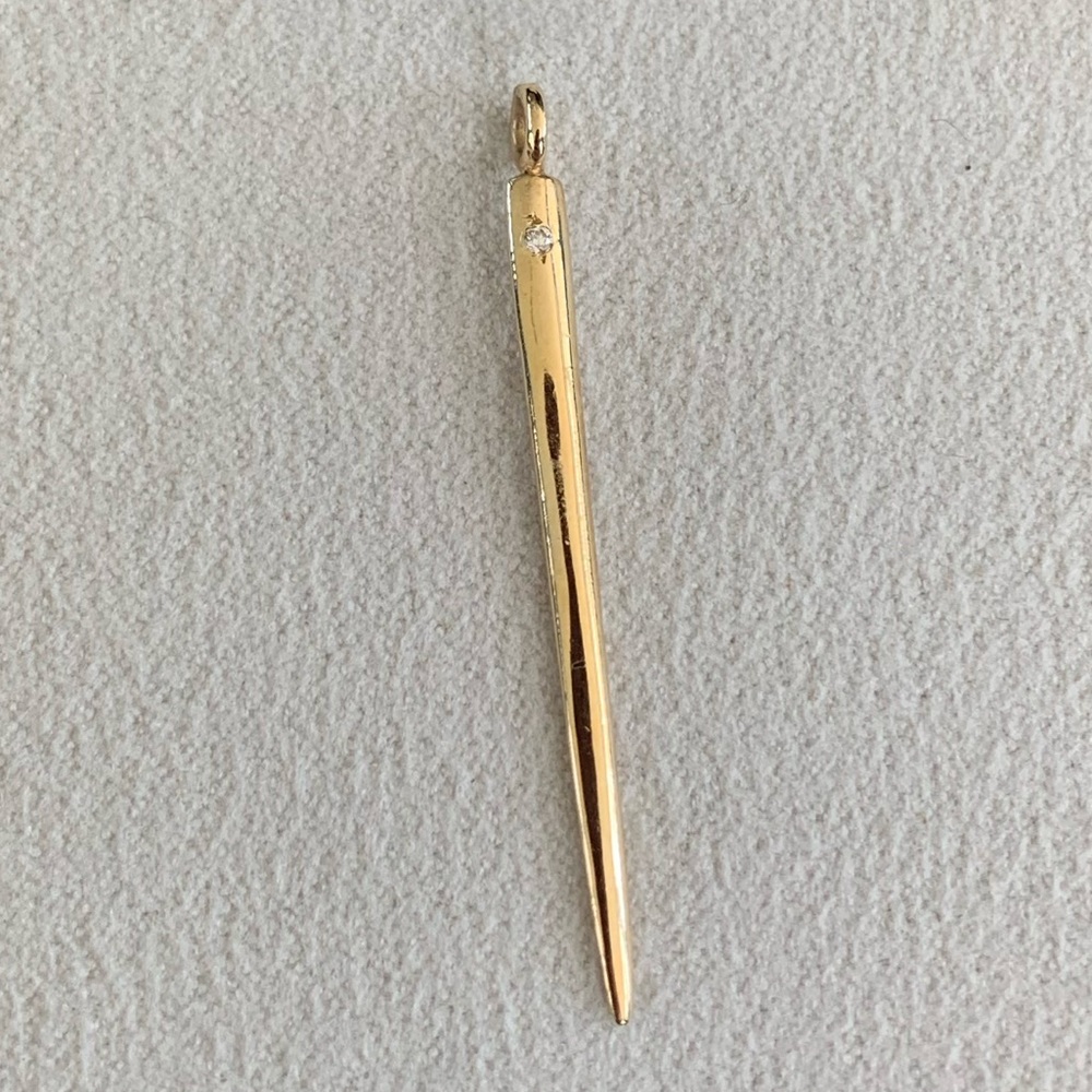 Ariel Gordon 14K Gold Diamond Needle Charm